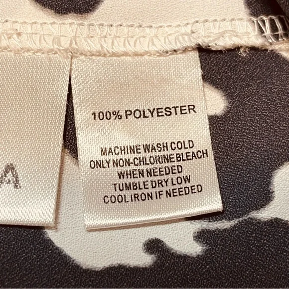 LOFT Black and White Leopard Print Balloon Sleeve Top - Picture 5 of 9